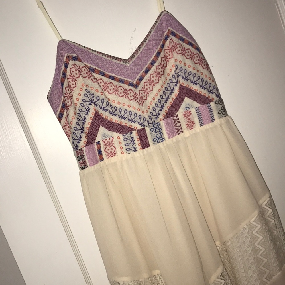 Sheer cream dress